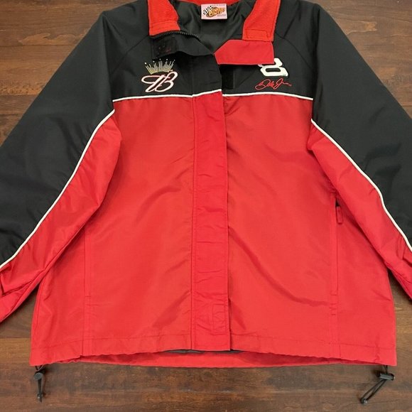 Winners Circle Dale Earnhardt Jr Budweiser Full Zip Jacket Womens Size Large Red - Picture 3 of 15